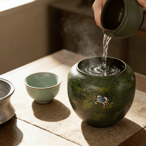 Lacquer Tea Canister with a Playful Touch