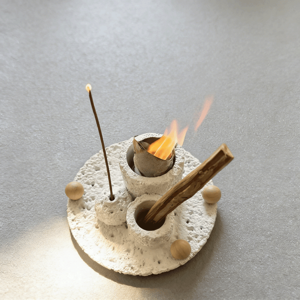Plain Rock Texture Incense Tray