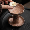 Handmade Coarse Earthenware Oil Lamp and Candleholder