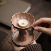 Handmade Coarse Earthenware Oil Lamp and Candleholder