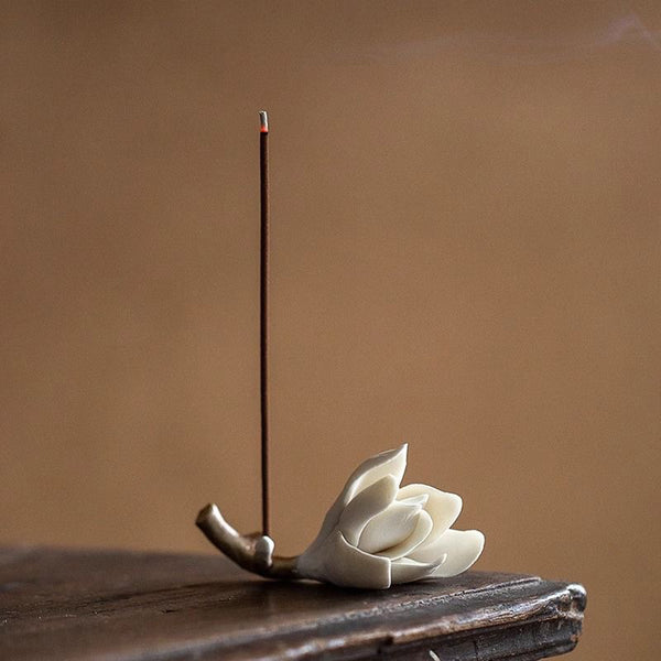 Magnolia Flower Incense Stick Holder