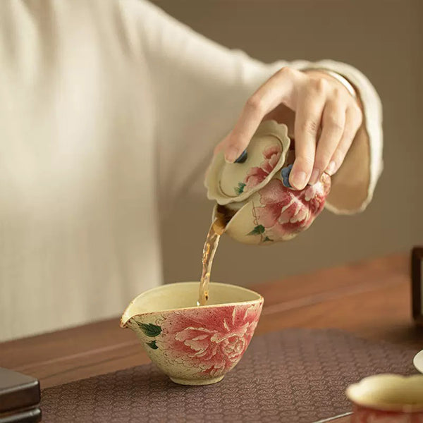 Glaze Variation Celadon Firestone Red Goblet