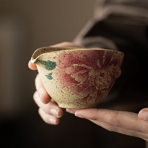 Glaze Variation Celadon Firestone Red Goblet