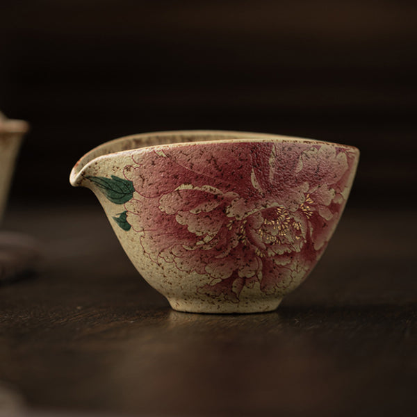 Glaze Variation Celadon Firestone Red Goblet