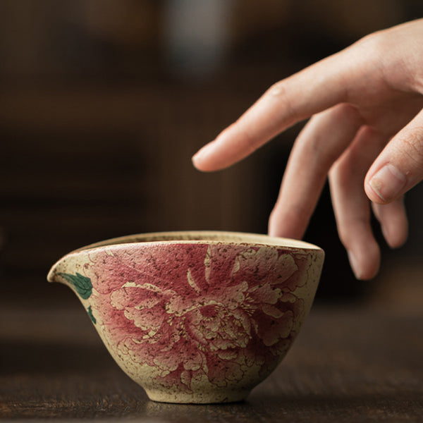 Glaze Variation Celadon Firestone Red Goblet