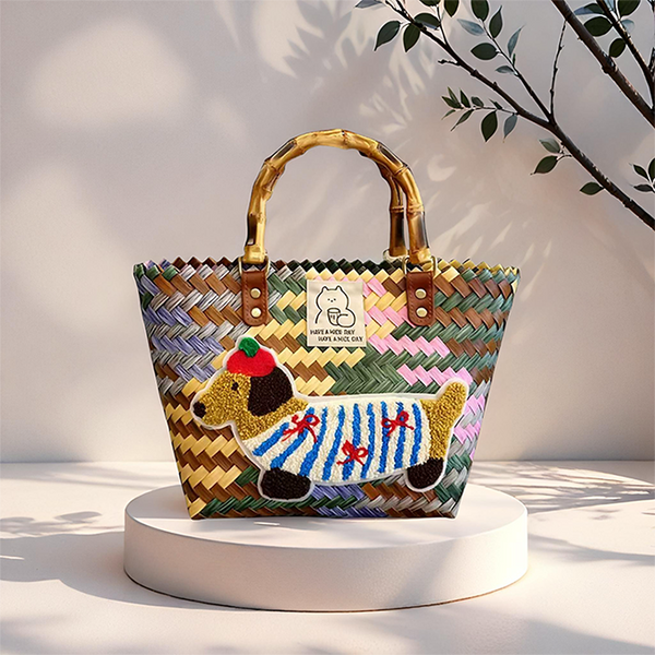 Cute Dog Weaving Fun Bag