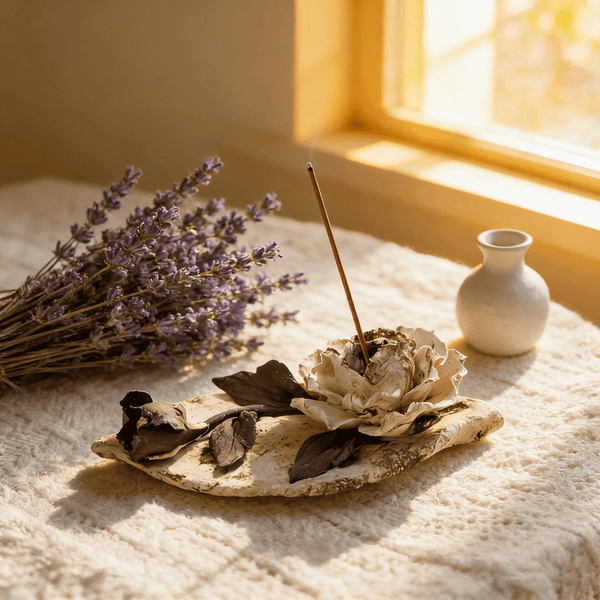 Peony Ceramic Incense Stick Holder