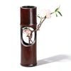 Lacquer Retro Bamboo Tube Flower Vase