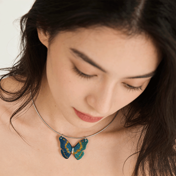 Lacquer Butterfly Necklace