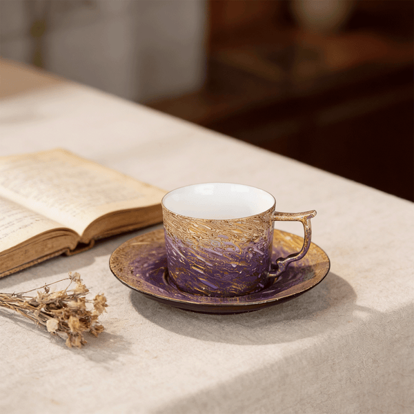 Lacquer Coffee Cup and Saucer