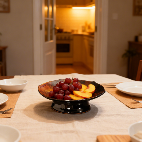 Petal-Shaped Lacquer Fruit Plate
