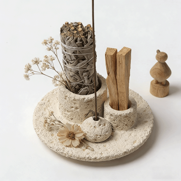 Plain Rock Texture Incense Tray