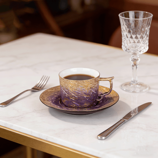 Lacquer Coffee Cup and Saucer