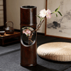 Lacquer Retro Bamboo Tube Flower Vase