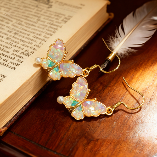 Intangible Cultural Heritage Inlaid Mother-of-Pearl Earrings