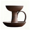 Handmade Coarse Earthenware Oil Lamp and Candleholder