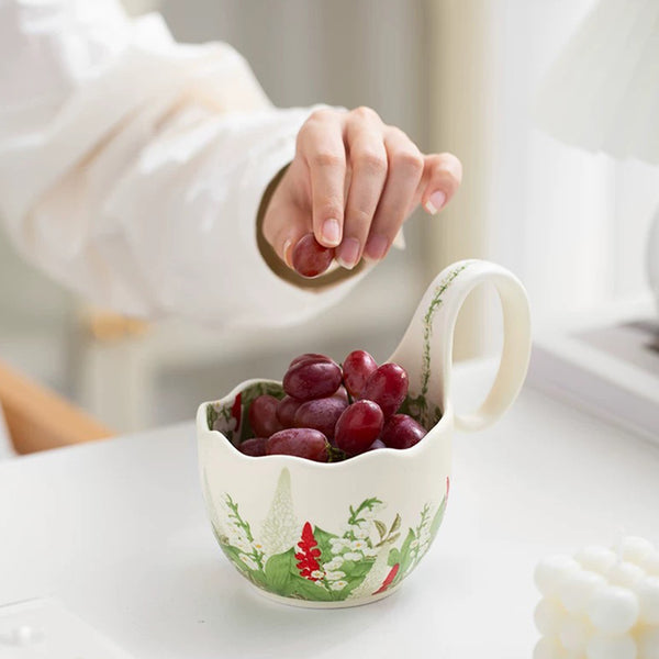 Handheld Ceramic Fruit Basket
