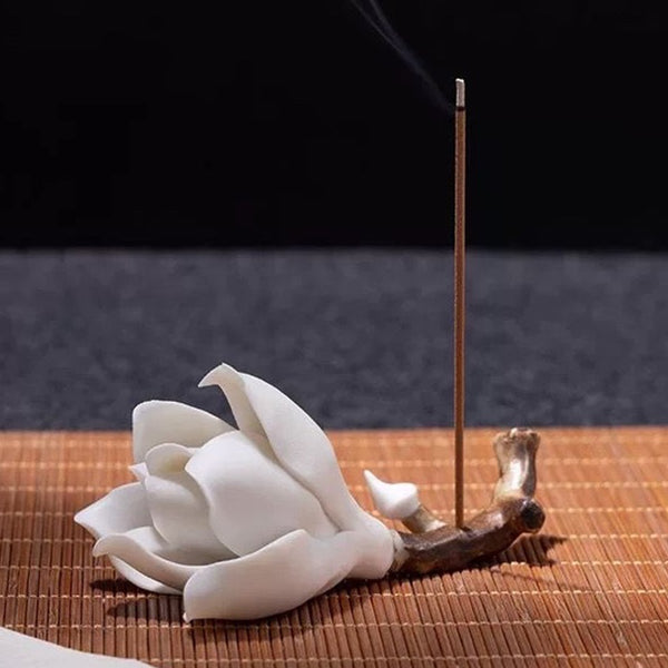 Magnolia Flower Incense Stick Holder