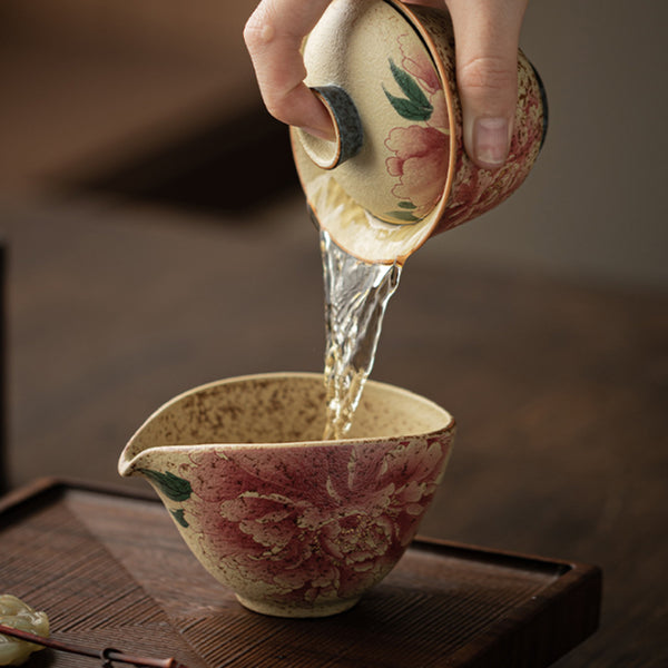 Glaze Variation Celadon Firestone Red Goblet