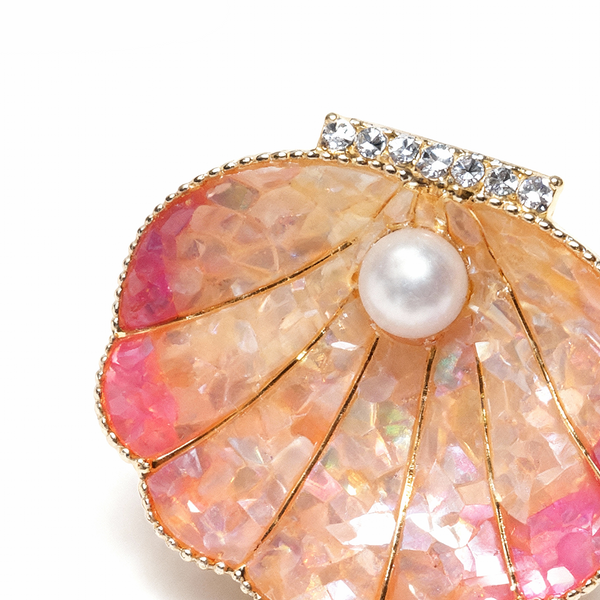 Inlaid Mother-of-Pearl Shell Brooch
