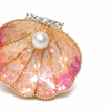 Inlaid Mother-of-Pearl Shell Brooch
