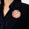 Inlaid Mother-of-Pearl Shell Brooch